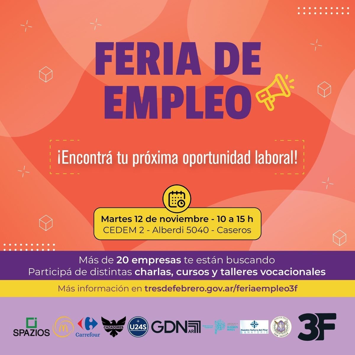 Llega la 2&deg; edici&oacute;n de la feria de empleo a Caseros.