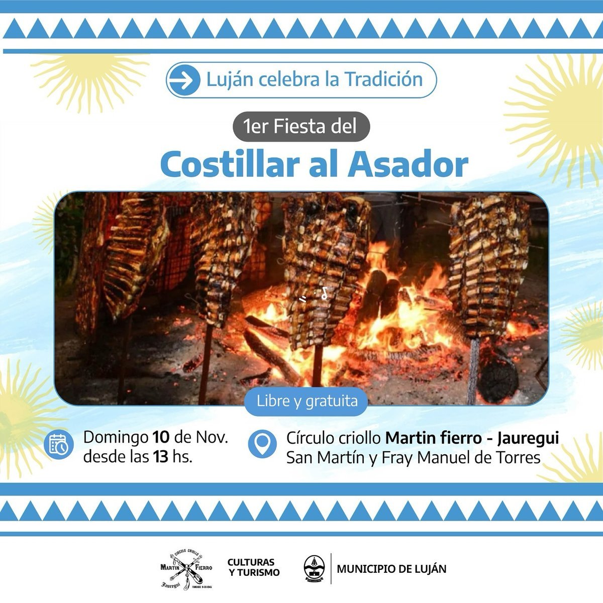 Luj&aacute;n realizar&aacute; la 1&deg; Fiesta del Costillar al Asador con entrada gratuita.