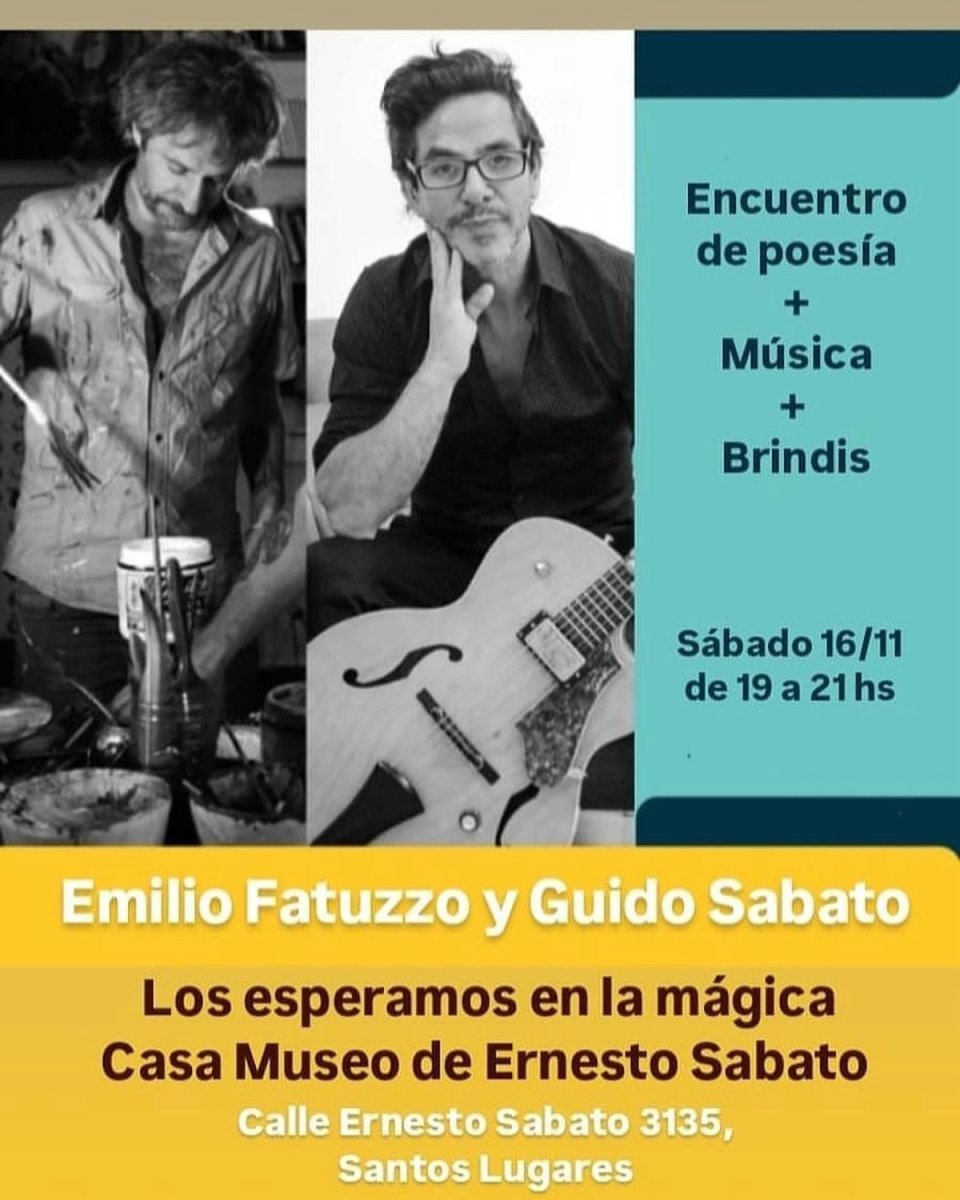 1&deg; encuentro de poes&iacute;a, m&uacute;sica y brindis en la Casa Museo de Ernesto S&aacute;bato.