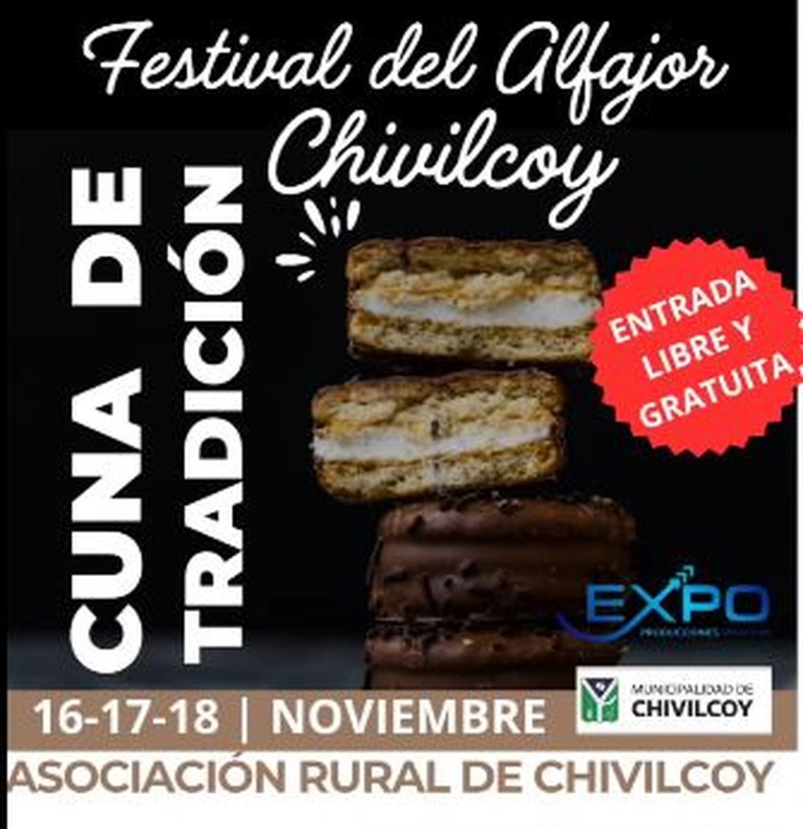 Se viene el 1&deg; Festival del Alfajor a Chivilcoy.