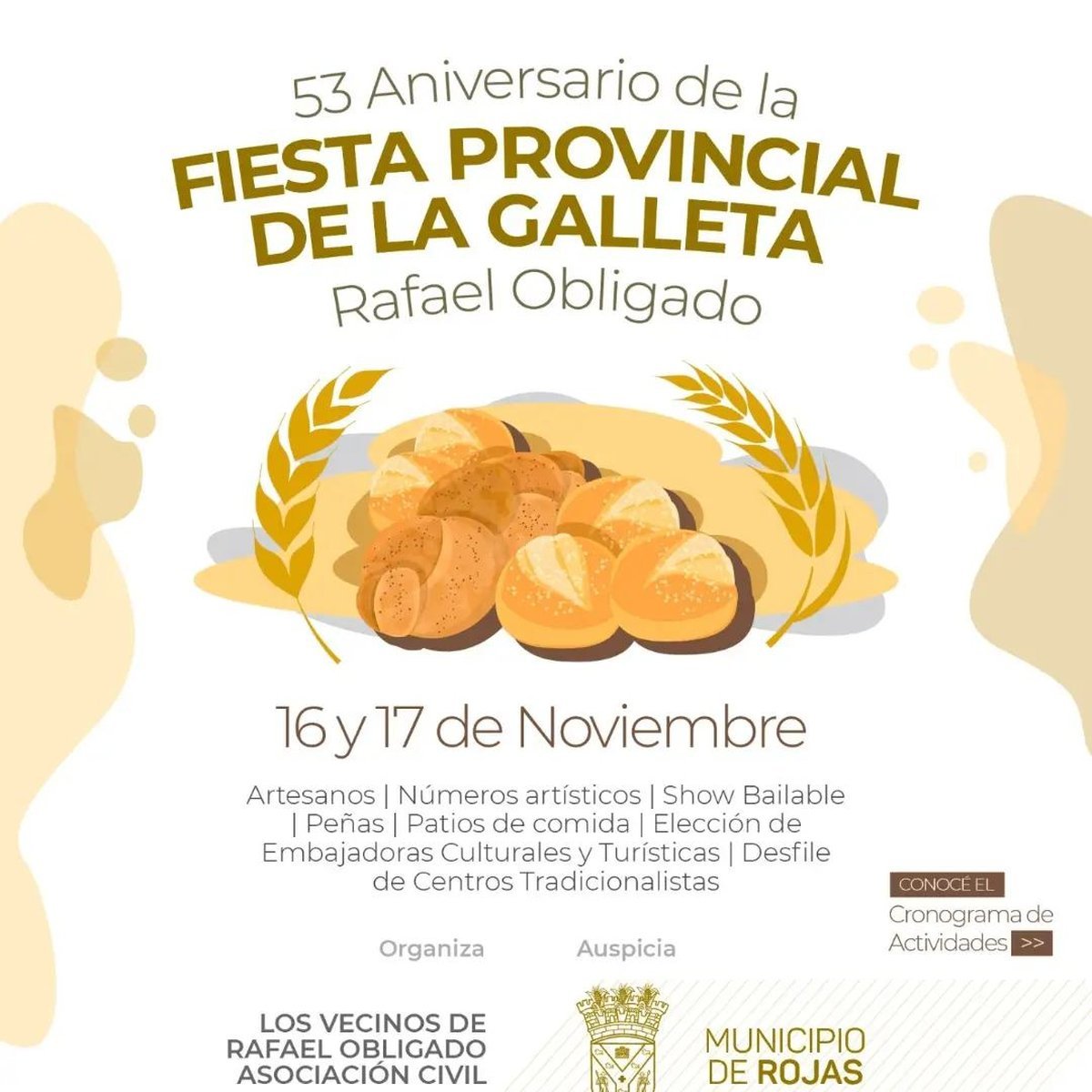 Cu&aacute;ndo y d&oacute;nde se realizar&aacute; la 53&deg; Fiesta de la Galleta de Campo con entrada gratuita.