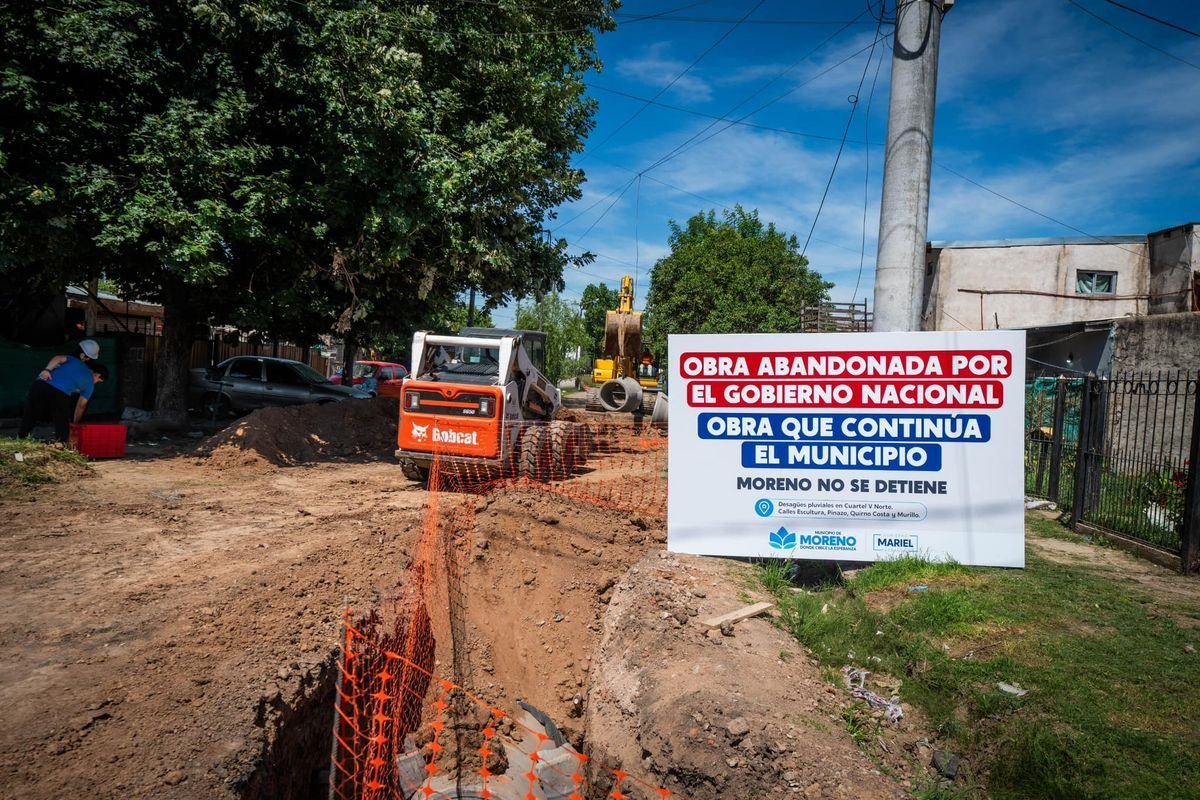 Comenzaron los trabajos para la obra hidr&aacute;ulica de Cuartel V.