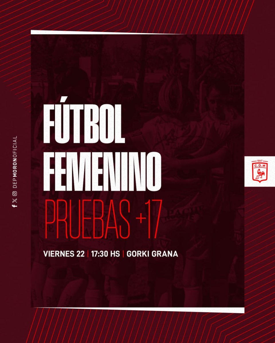 El Club Deportivo Mor&oacute;n realizar&aacute; pruebas de jugadoras de cara al 2025.