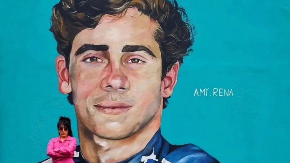 El mural en homenaje a Franco Colapinto. Foto: A24.