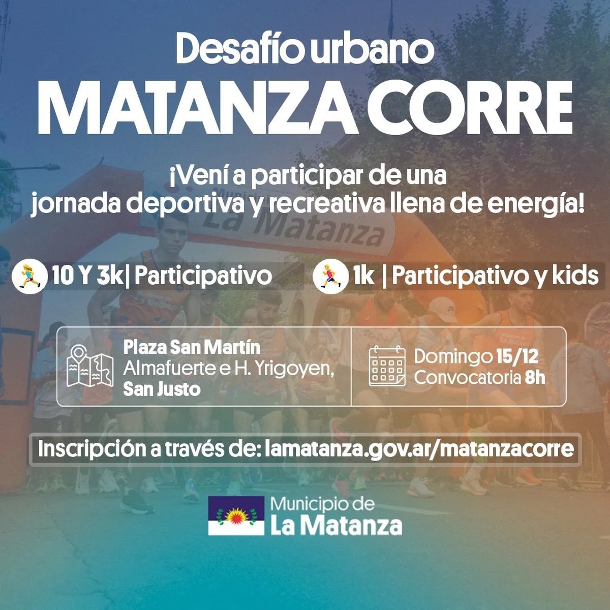 Se viene La Matanza Corre, la &uacute;ltima carrera para despedir el a&ntilde;o.