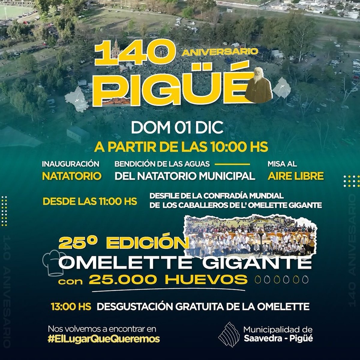 Cu&aacute;ndo y d&oacute;nde se realizar&aacute; la Fiesta de la Omelette Gigante con entrada gratuita.