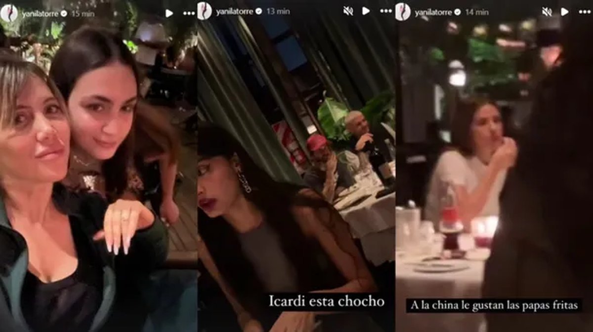 Wanda Nara, L-Gante, Icardi y la China Su&aacute;rez coincidieron en un restaurante.
