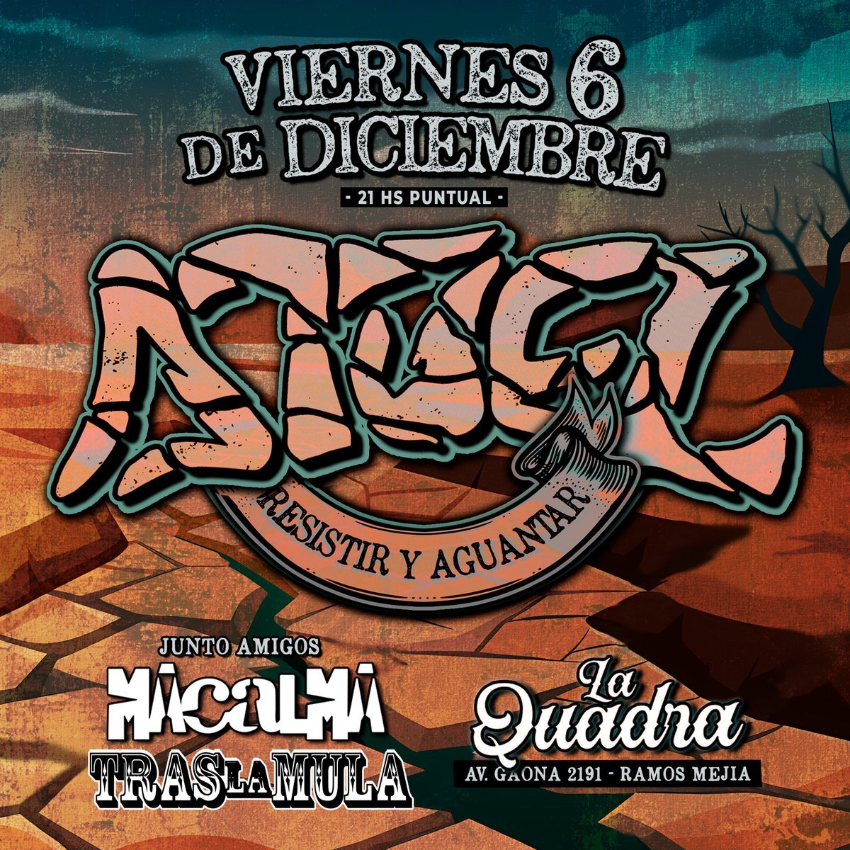 La banda de rock Atuel despide el a&ntilde;o con un show en el oeste.