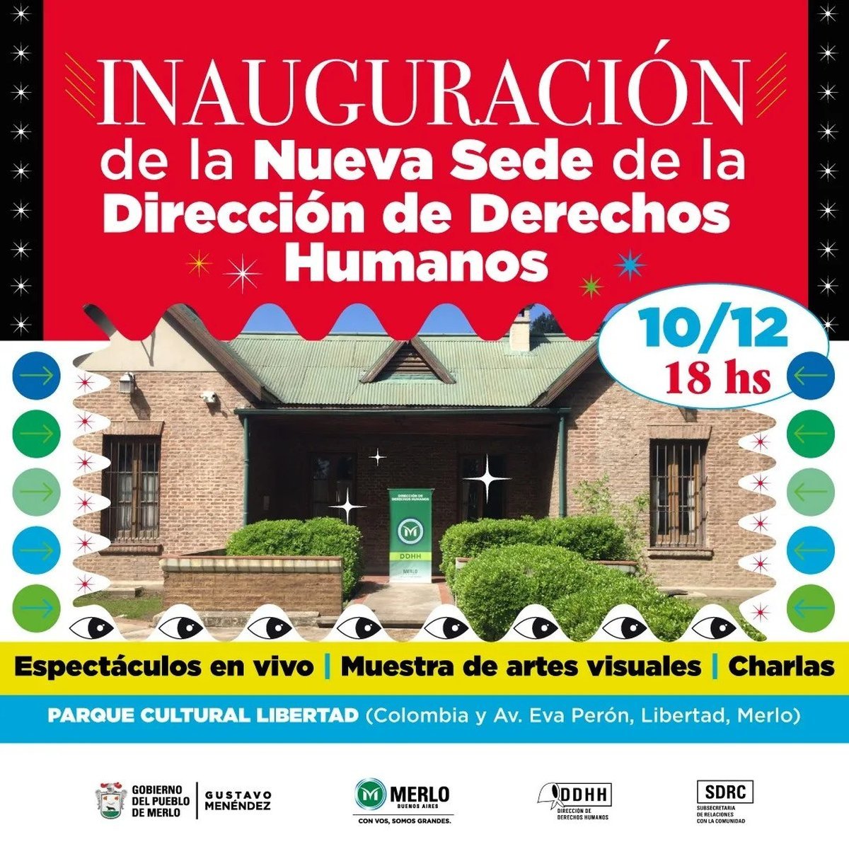 Merlo inaugurar&aacute; la nueva sede de la Direcci&oacute;n de los Derechos Humanos con varias actividades culturales.