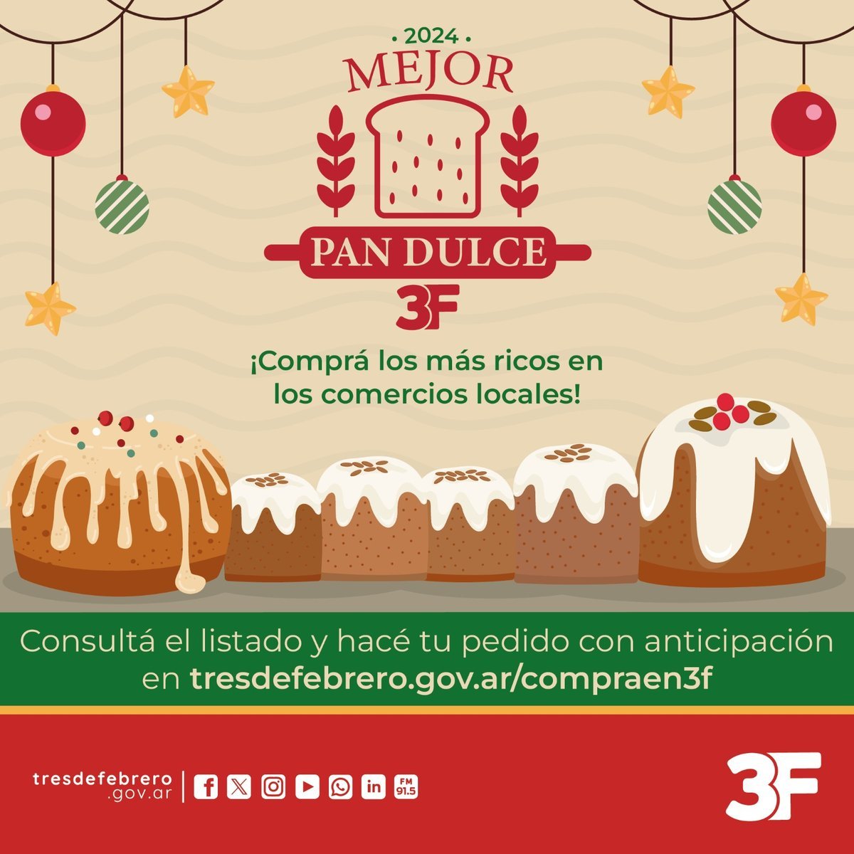 Tres de Febrero public&oacute; una lista de los comercios locales que ofrecen los mejores pan dulces.