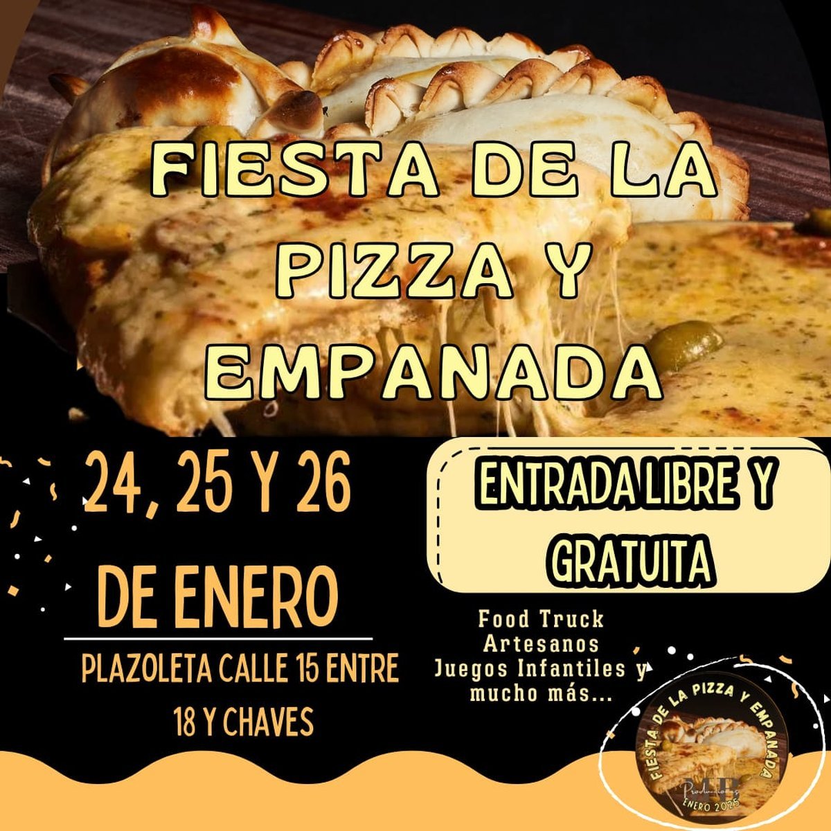 Cu&aacute;ndo y d&oacute;nde se realizar&aacute; la fiesta de la pizza y la empanada con entrada gratuita.