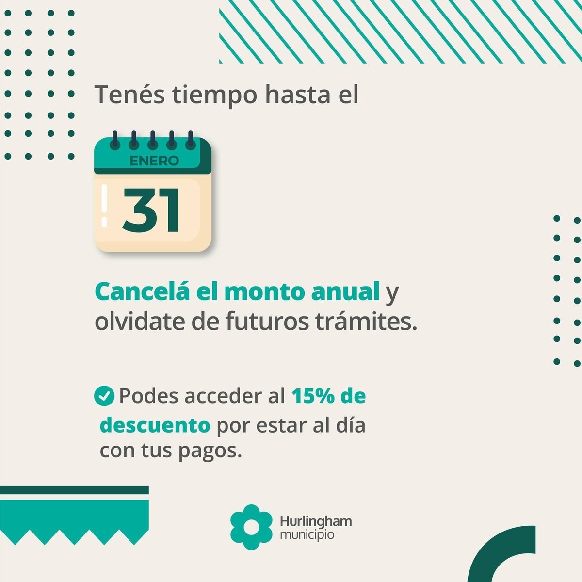 Tasa de Servicios Generales en Hurlingham.