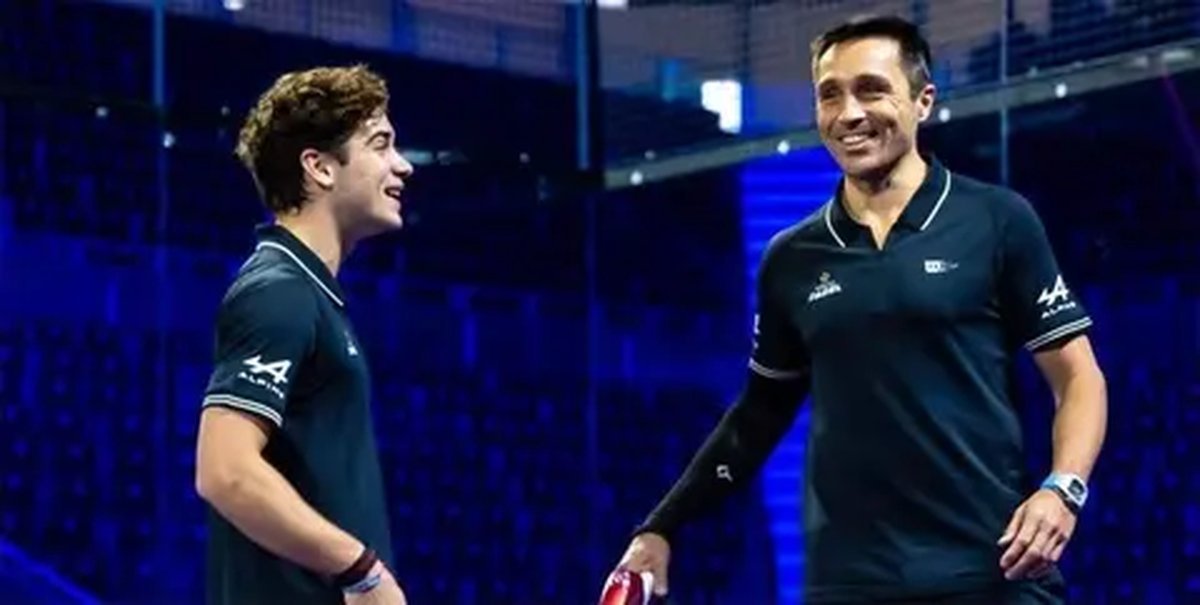 Franco Colapinto y Belastegu&iacute;n hicieron dupla en la Alpine Hexagon Cup. Foto: Contexto.  