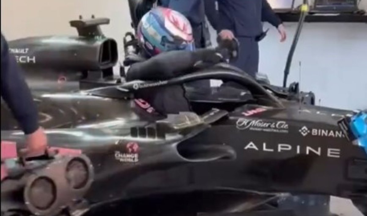 Franco Colapinto realiz&oacute; su primera prueba en un monoplaza de Alpine en la F&oacute;rmula 1. Foto: Ol&eacute;.