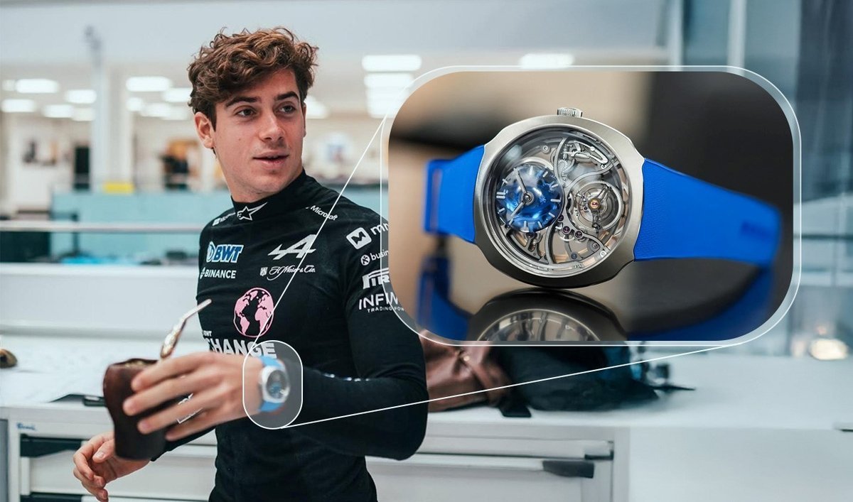 El costoso reloj que recibi&oacute; Franco Colapinto. Foto: Ol&eacute;.
