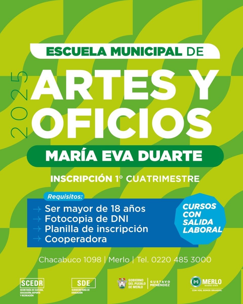 Cursos virtuales y presenciales con salida laboral en Merlo.