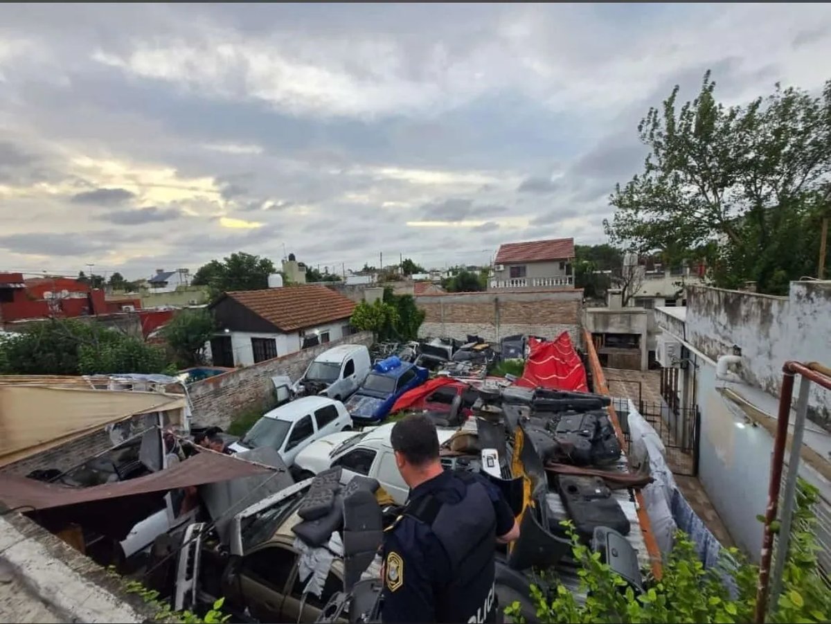 El desarmadero clandestino de El Palomar.