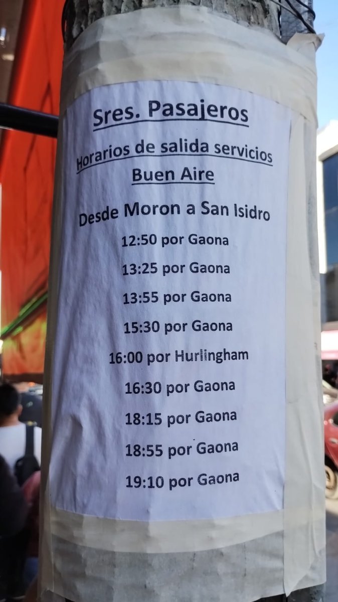 Las salidas de La Costera en Mor&oacute;n de su ramal por el Camino del Buen Ayre.