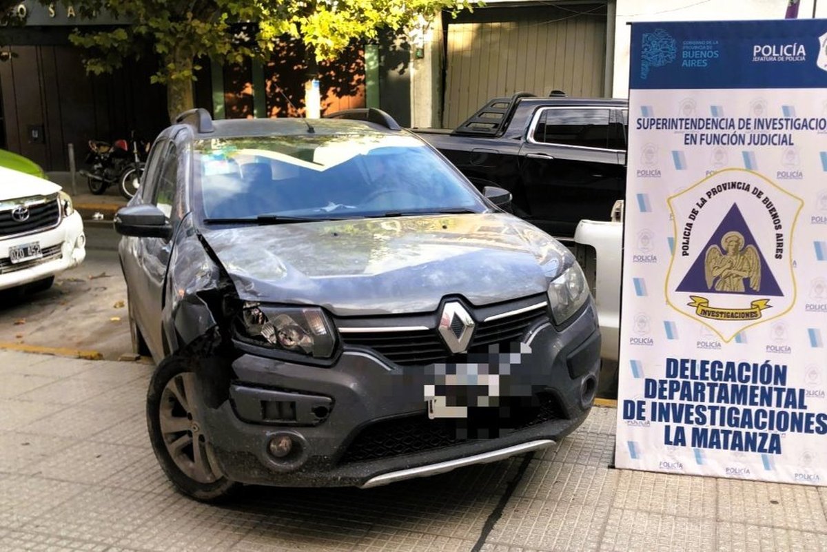 La Sandero con la que secuestraron al comerciante de Laferrere.