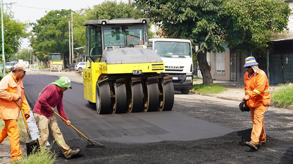 La repavimentaci&oacute;n en Parque San Mart&iacute;n.