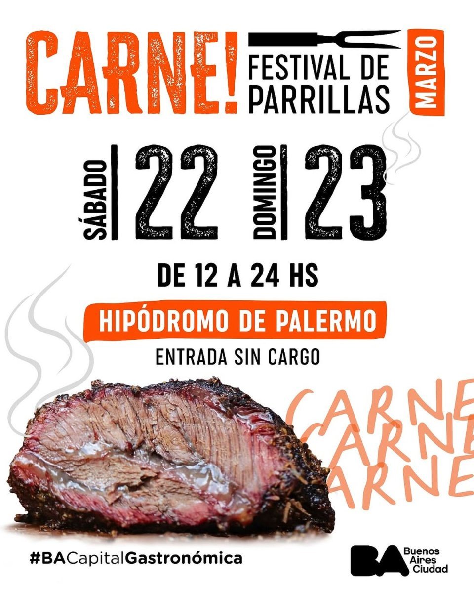 Vuelve Carne!, el festival m&aacute;s grande de parrillas con varios cortes de carnes y propuestas veganas.