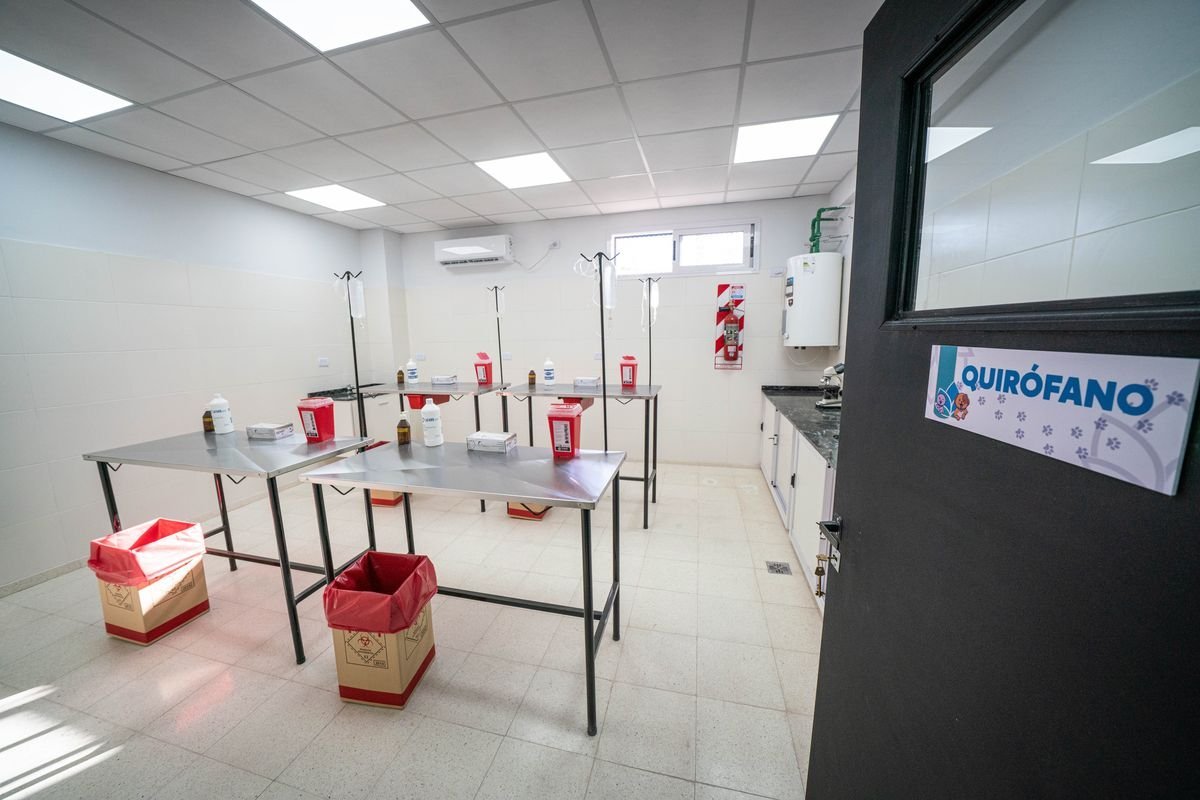 El quir&oacute;fano del Centro de Zoonosis Municipal de Paso del Rey.