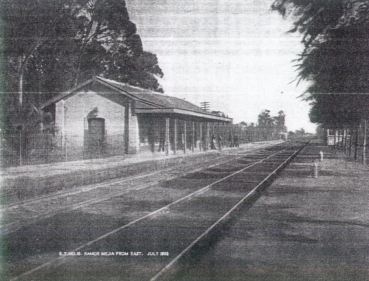 La estaci&oacute;n Ramos Mej&iacute;a (exapeadero San Mart&iacute;n) en julio de 1903.
