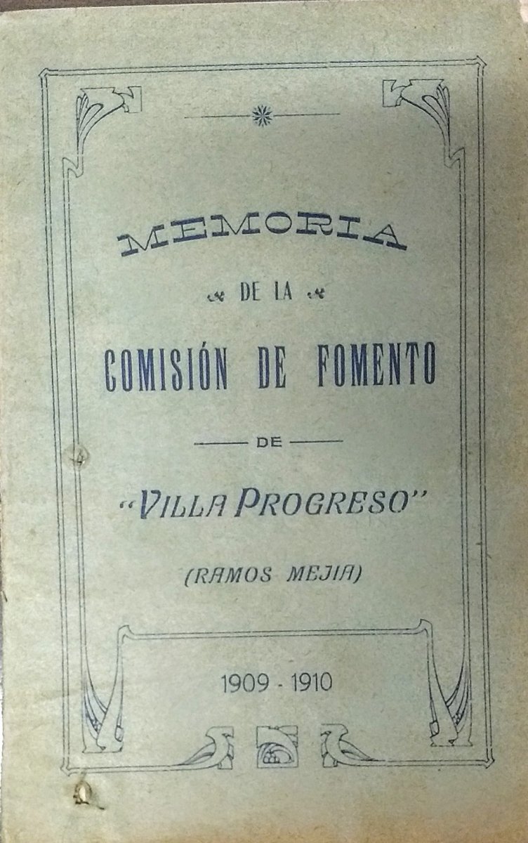La memoria de la creaci&oacute;n de la Sociedad de Fomento 