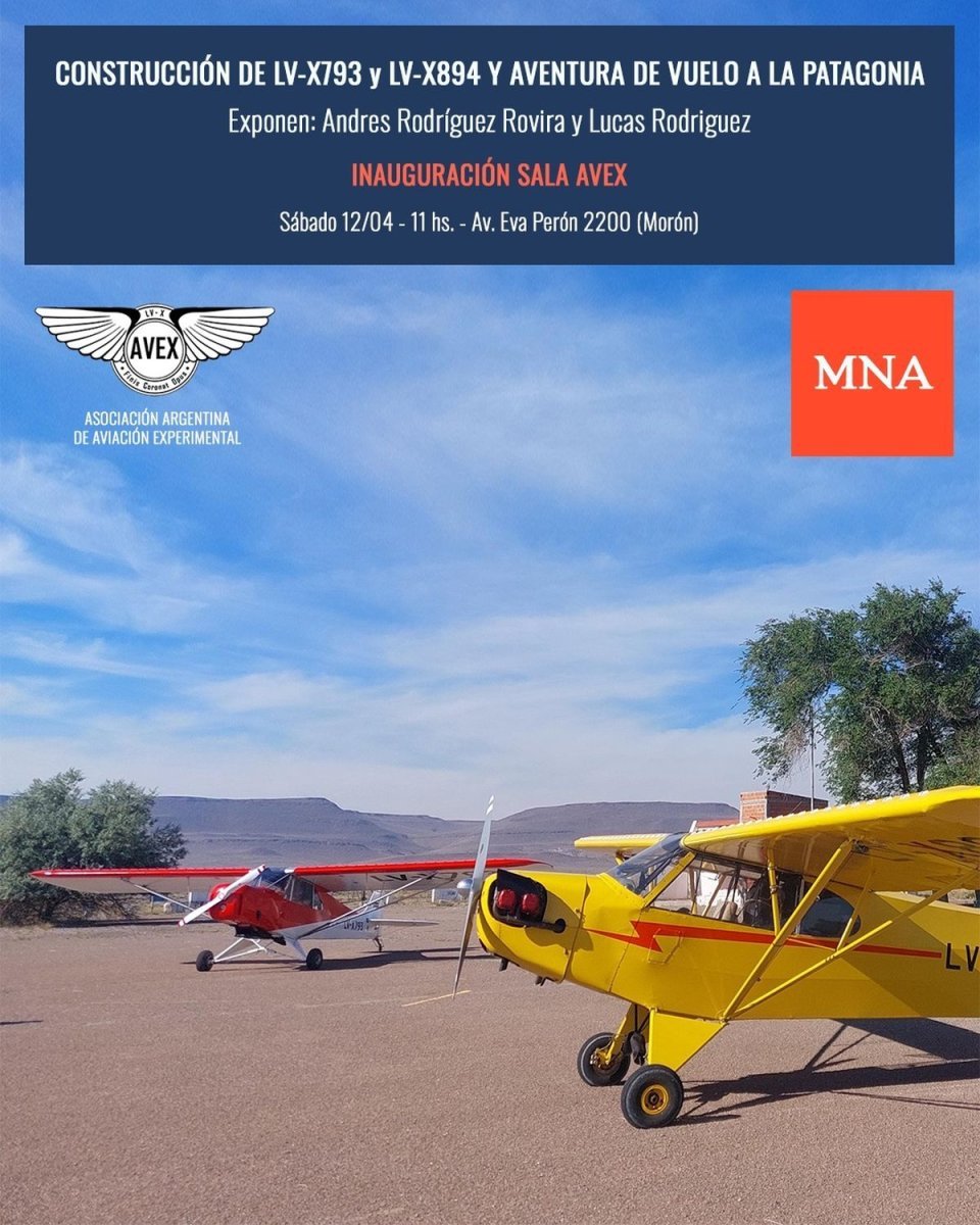 Nuevas charlas en el Museo Aeron&aacute;utico de Mor&oacute;n: armado de aeronaves y Traves&iacute;a a la Patagonia.
