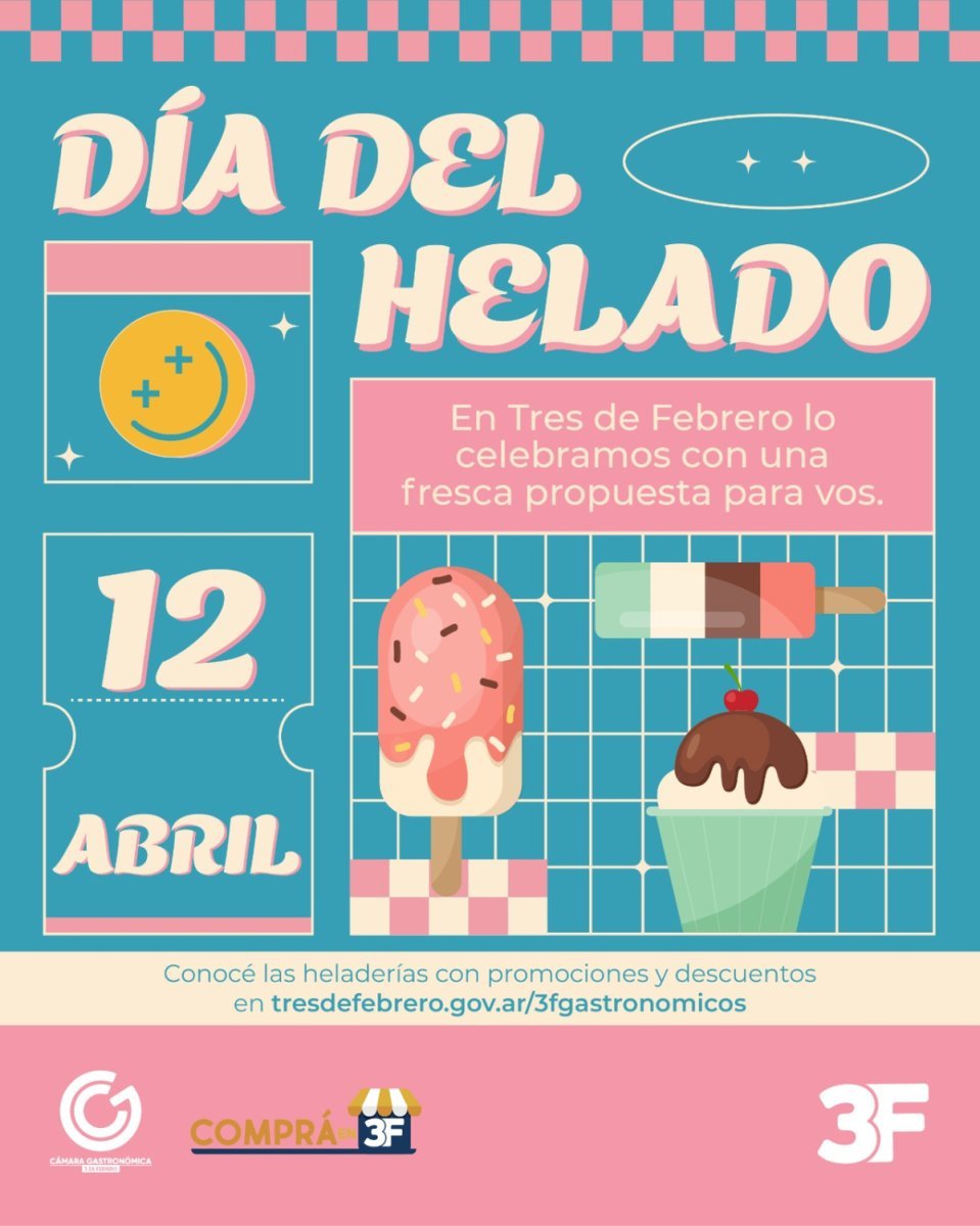 D&iacute;a del Helado en Ciudad Jard&iacute;n y Caseros.