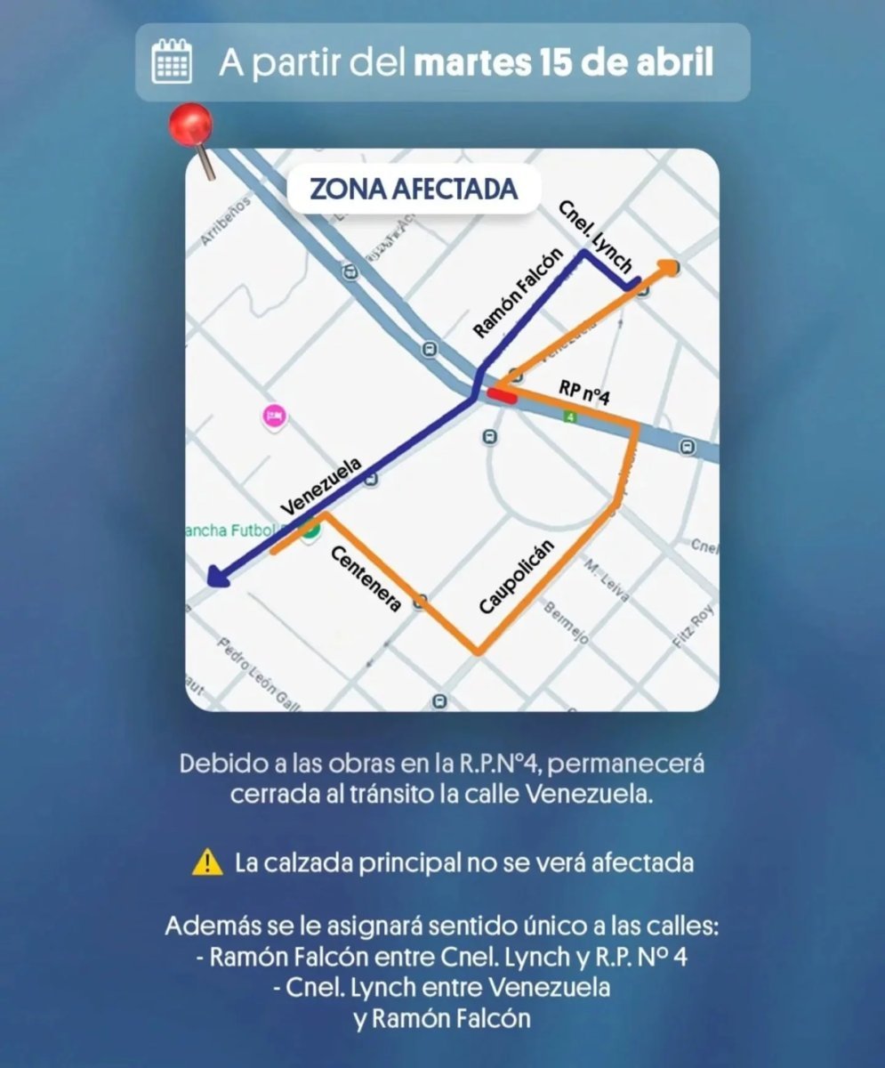 Siguen las modificaciones de tr&aacute;nsito en La Matanza: en San Justo cortaron la calle Venezuela.