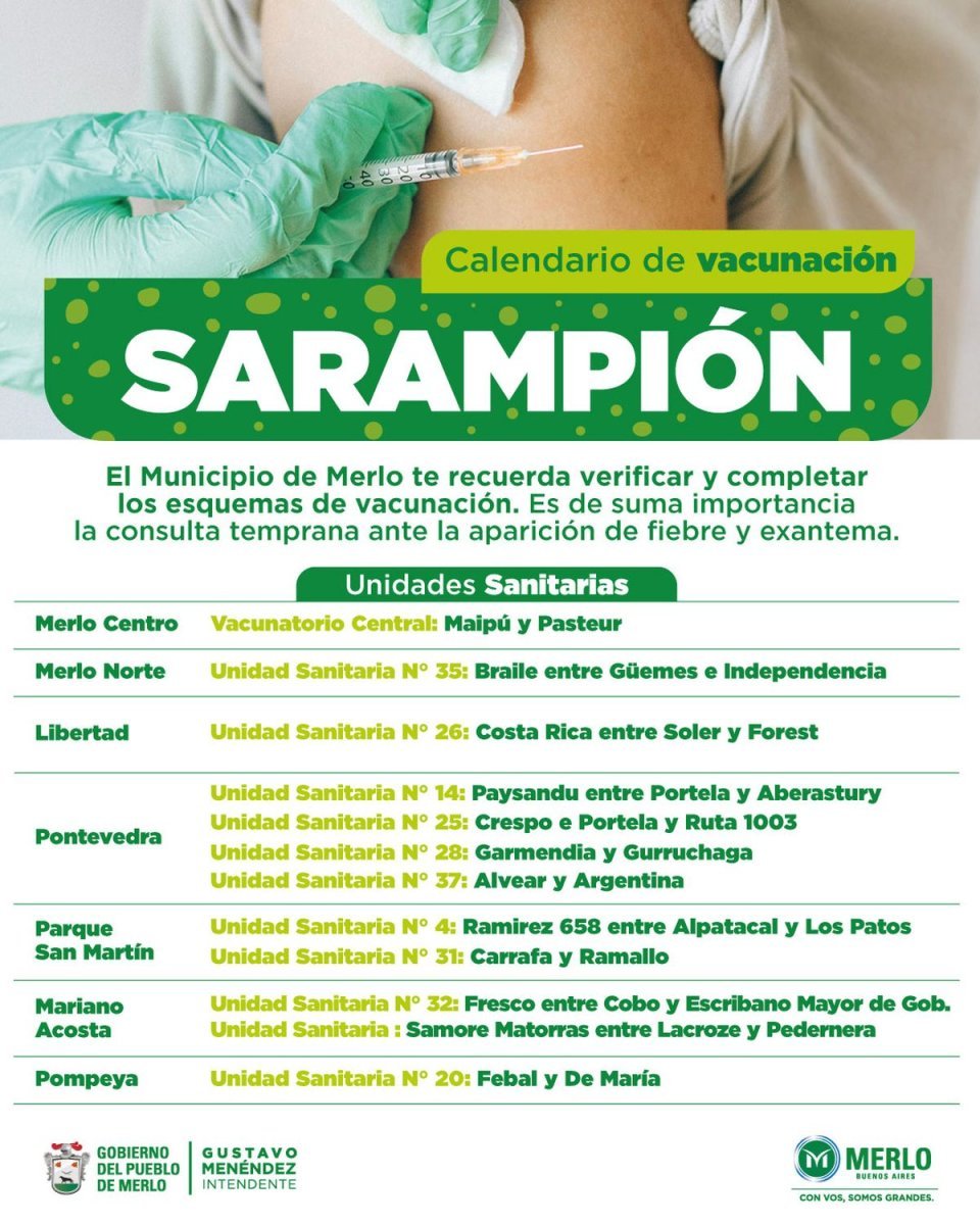 Vacuna sarampi&oacute;n Merlo.