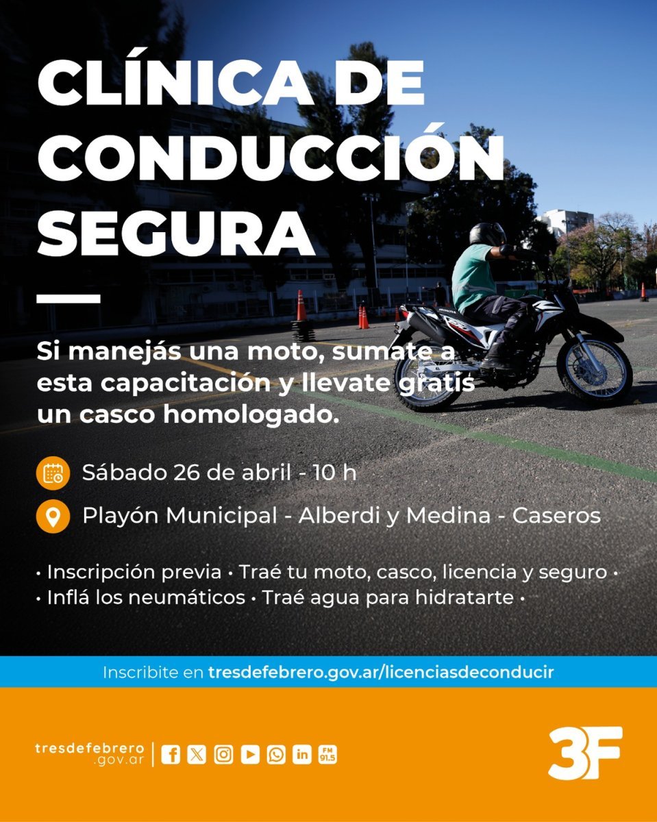 Tres de Febrero regalar&aacute; cascos homologados para motociclistas.