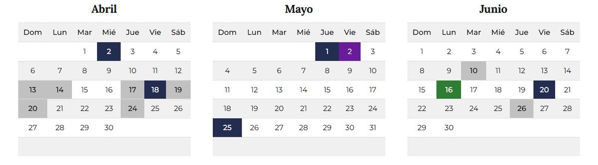 Feriados: luego de Semana Santa cu&aacute;ndo llega el pr&oacute;ximo fin de semana largo.