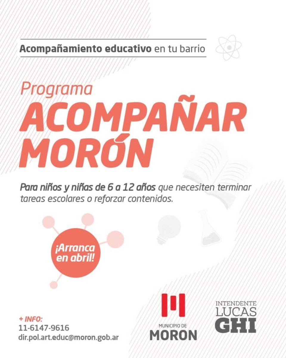 De qu&eacute; se trata el Programa Acompa&ntilde;ar de Mor&oacute;n y qui&eacute;nes pueden participar.