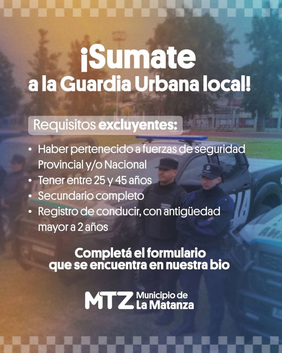 &iquest;C&oacute;mo inscribirse y ser parte de la Guardia Urbana de La Matanza?