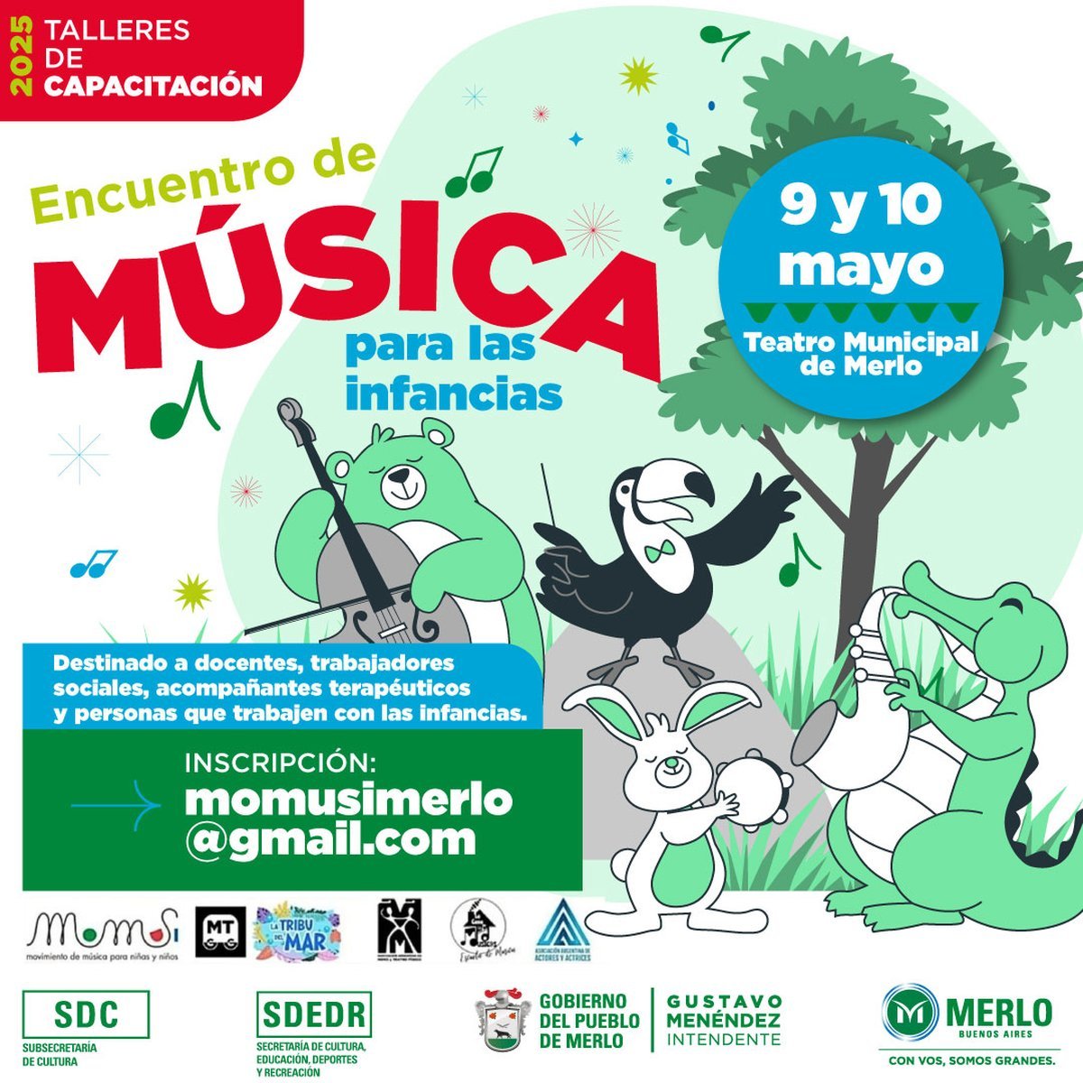 Merlo tendr&aacute; espect&aacute;culos y talleres de capacitaci&oacute;n con la presencia de importantes artistas.