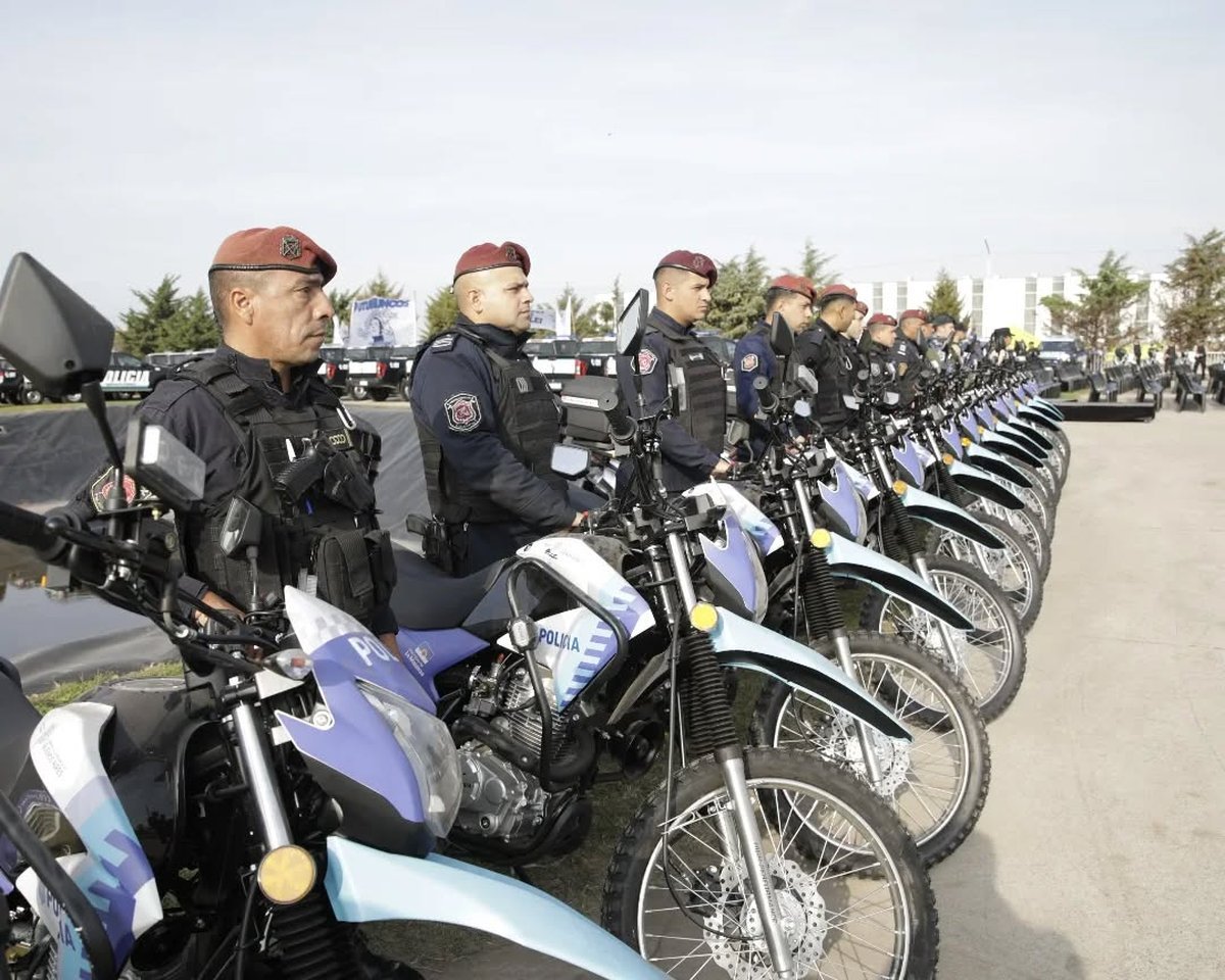 Parte de los nuevos polic&iacute;as para La Matanza.