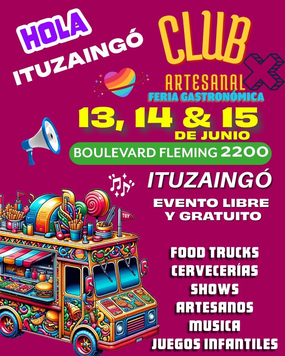 Se viene Club Artesanal a Ituzaing&oacute;, la feria m&aacute;s explosiva de Zona Oeste.