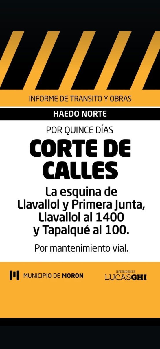 Habr&aacute; un corte de tr&aacute;nsito en una importante esquina de Haedo por obras.