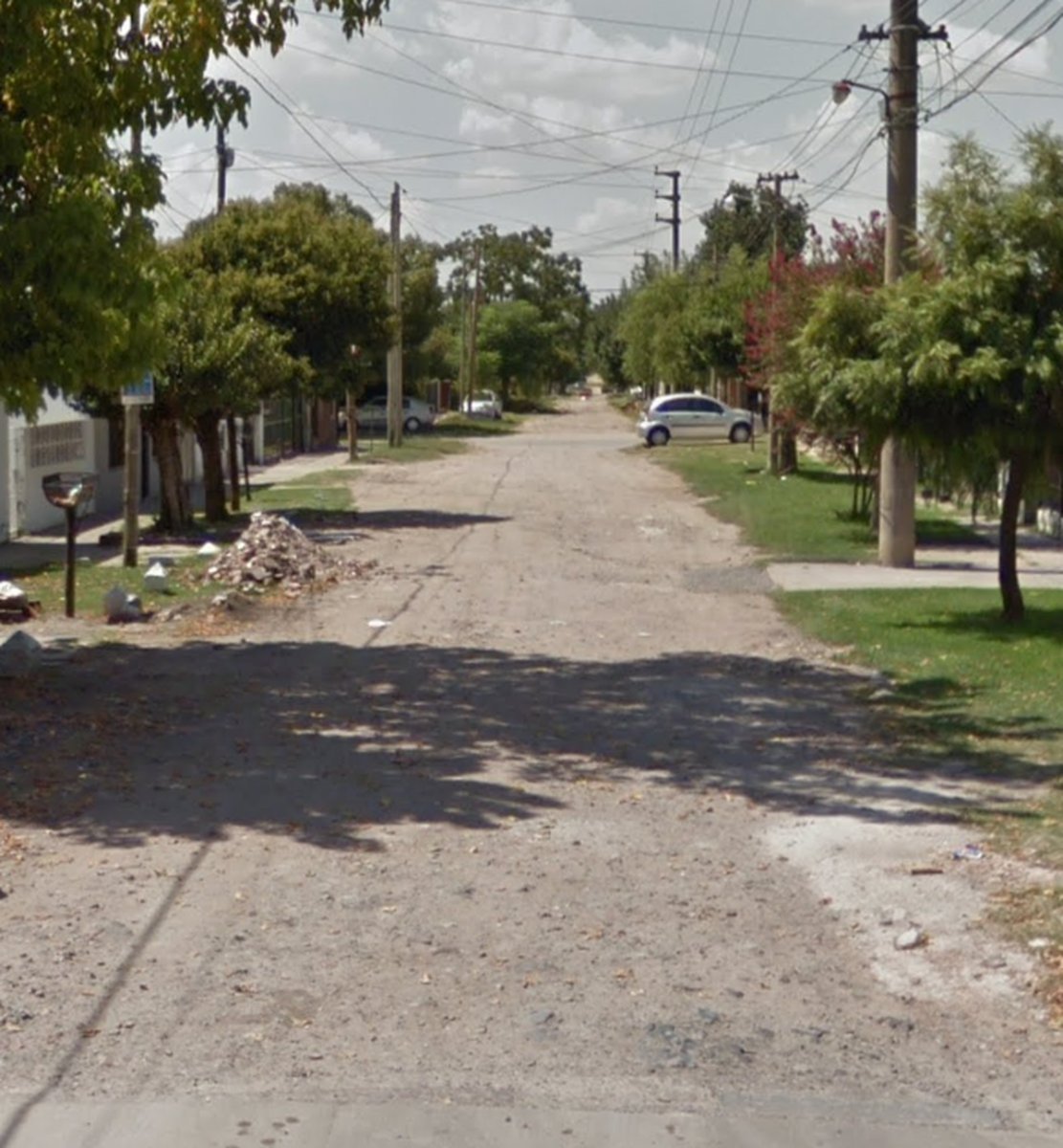 Parte del tramo de Alem que se asfaltar&aacute; en Parque San Mart&iacute;n.