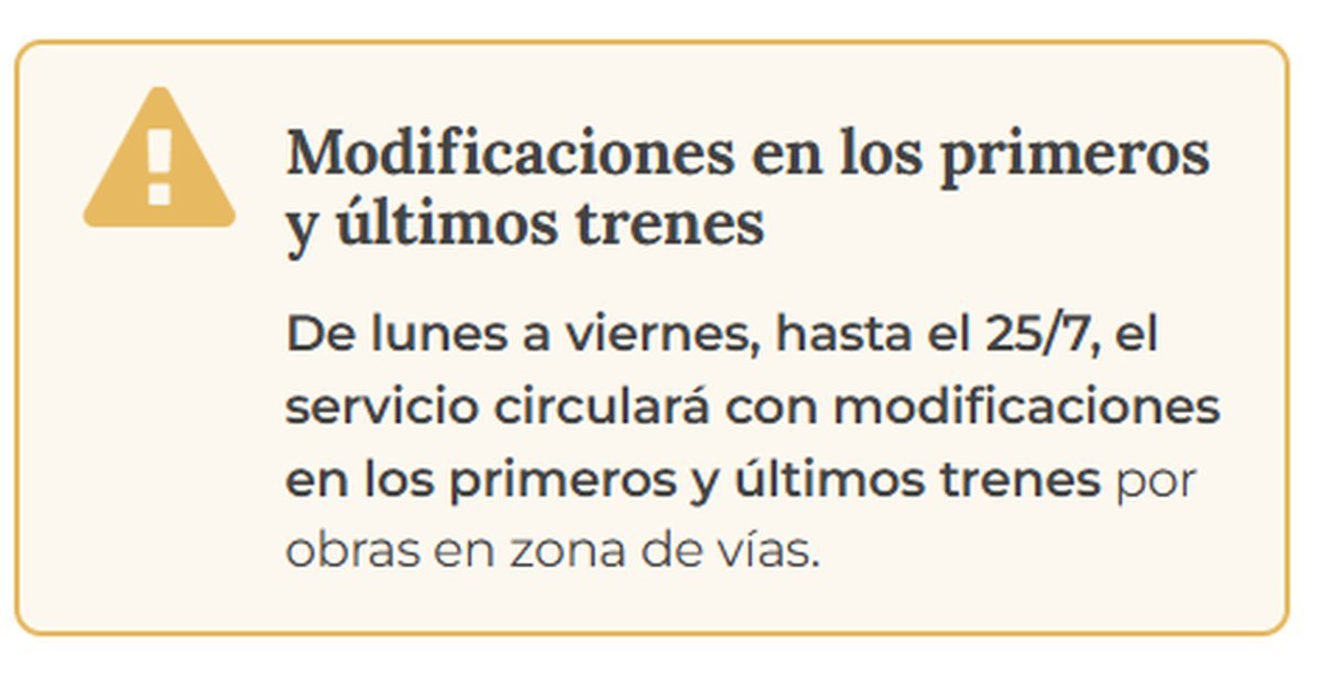 Vuelven a extender la reducci&oacute;n de horarios del Tren Sarmiento en su ramal Once - Moreno.