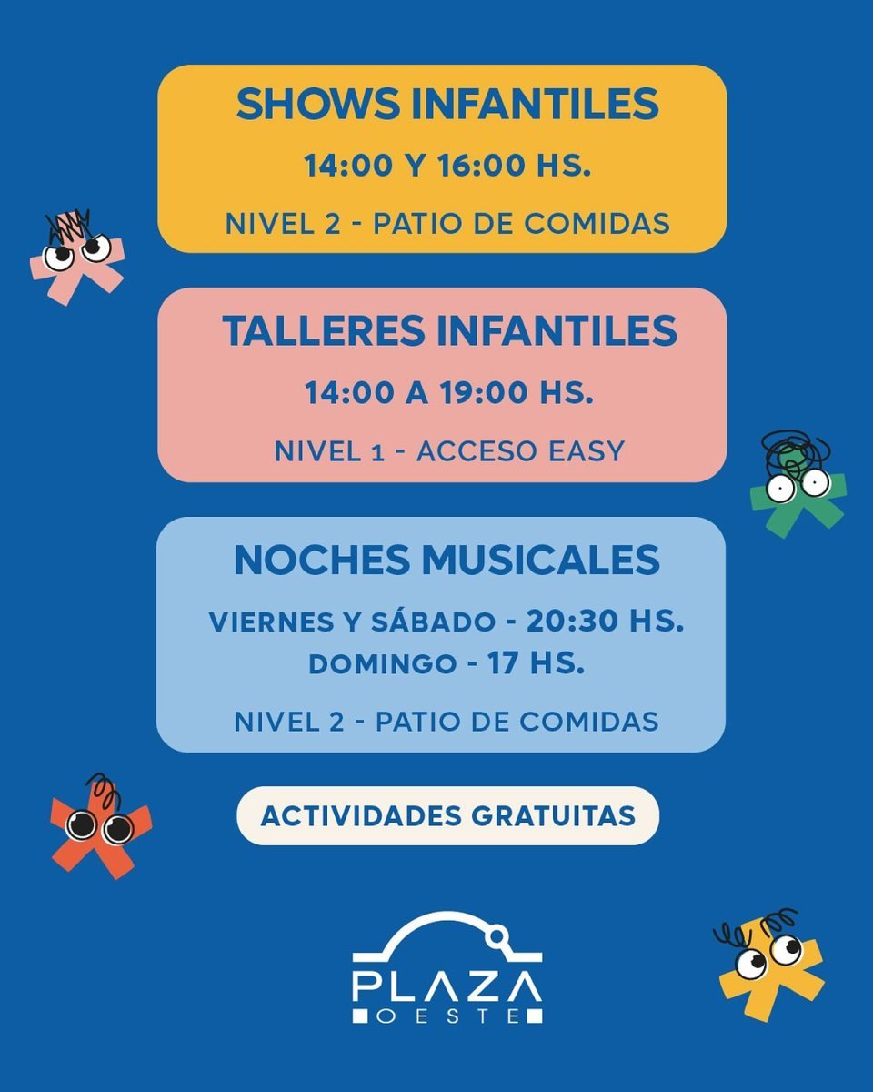 Vacaciones de invierno en los shoppings del Oeste: una por una todas las actividades.