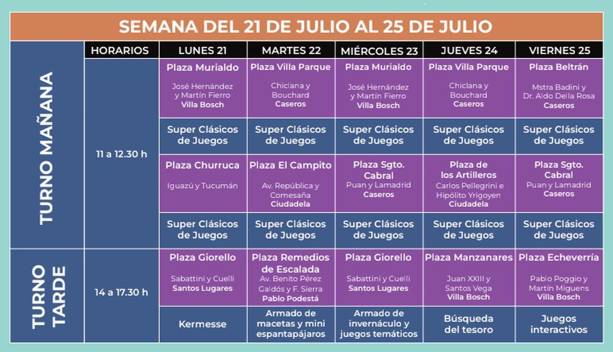 Vacaciones de invierno en Tres de Febrero: talleres, juegos, actividades l&uacute;dicas y m&aacute;s.