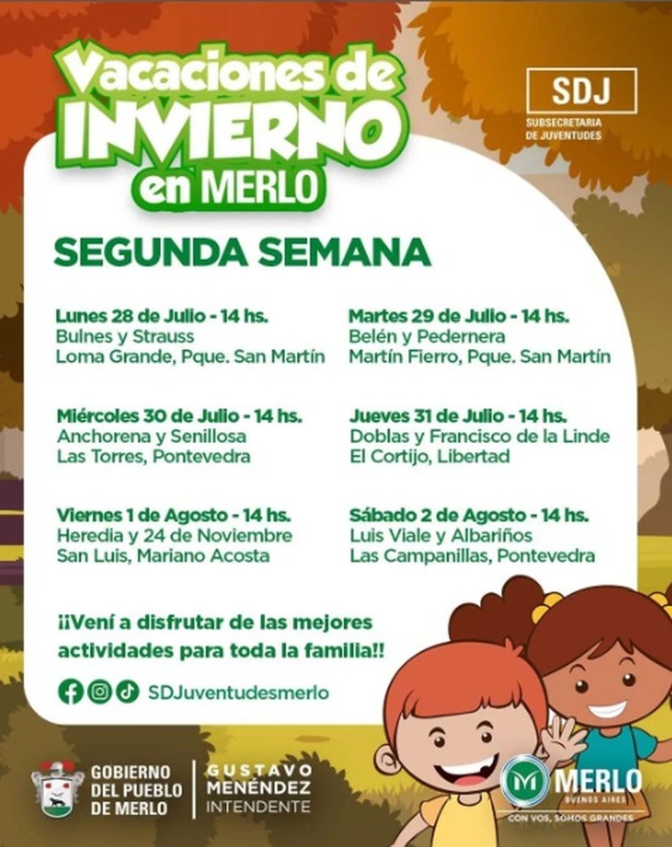 Vacaciones de invierno en Merlo 