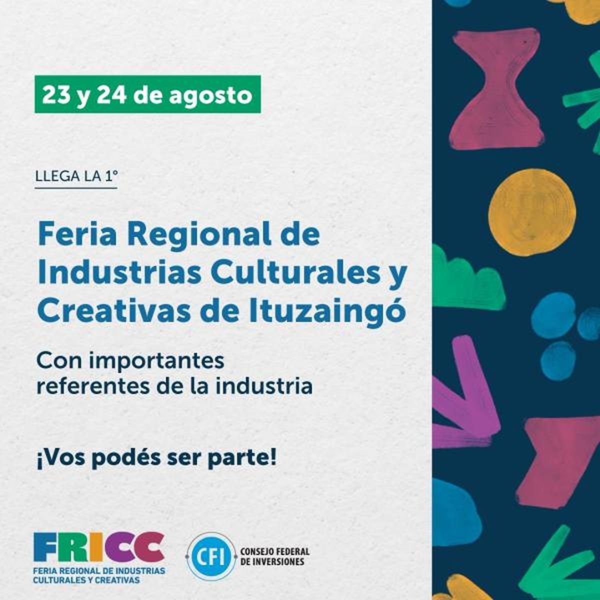 Llega a Ituzaing&oacute; la Primera Feria Regional de Industrias Culturales y Creativas.