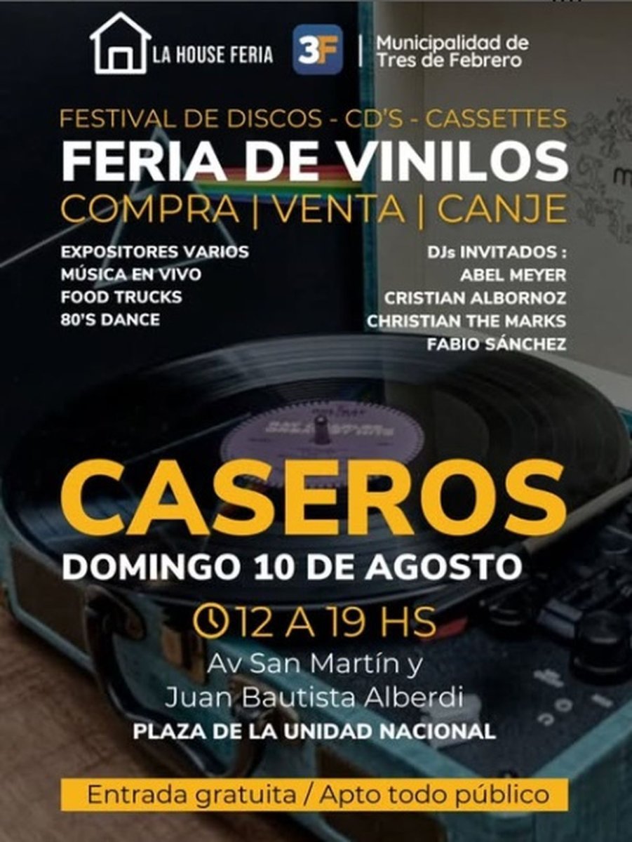 Festival de vinilos en Tres de Febrero