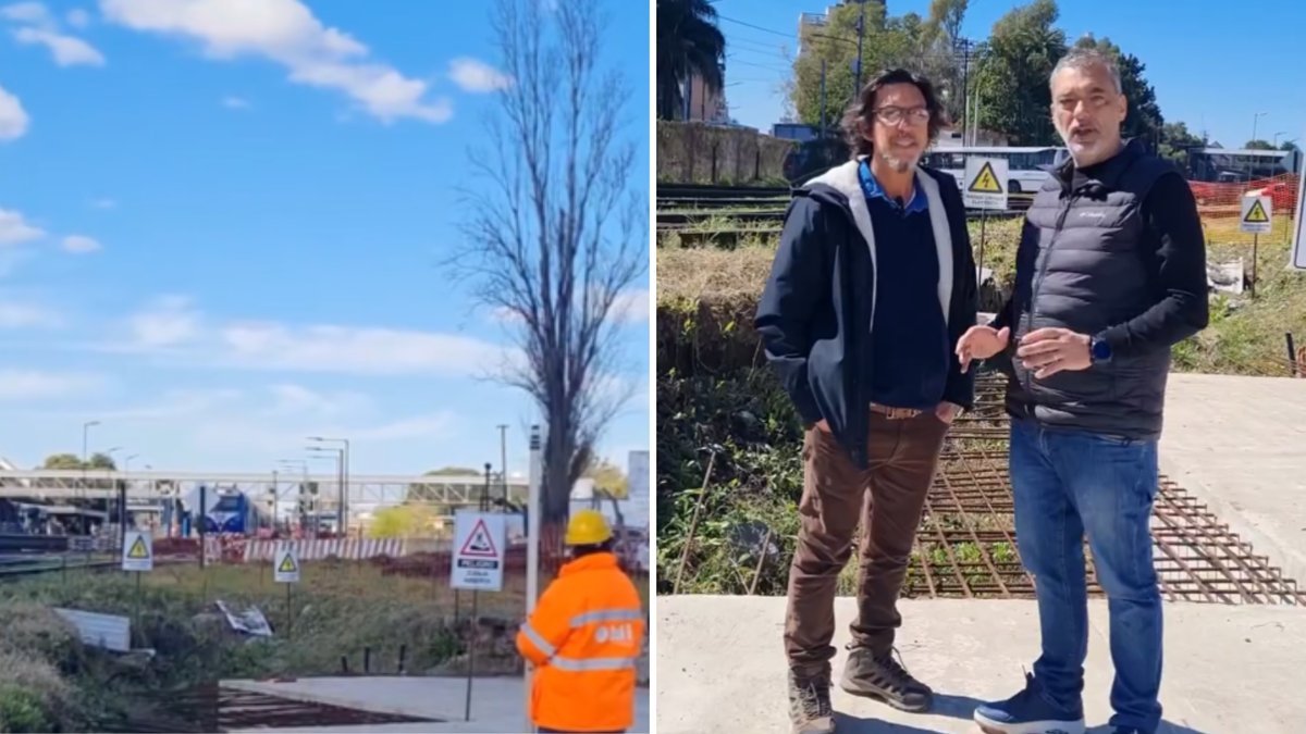 Tren San Mart&iacute;n: se reactiv&oacute; la obra del paso a nivel de S&aacute;enz Pe&ntilde;a.